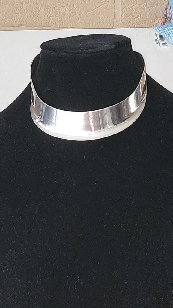 spang , choker, zilver. Duitse kwaliteit zware uitvoering, Antiek en Kunst, Antiek | Goud en Zilver, Zilver, Ophalen