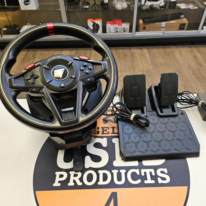 Thustmaster T128 Whell + Pedal, Spelcomputers en Games, Games | Sony PlayStation 5, Zo goed als nieuw