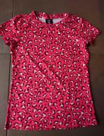 Meisjes sportshirt/ gym T-shirt roze luipaard print maat 140, Meisje, Ophalen of Verzenden, Zo goed als nieuw, Sport- of Zwemkleding