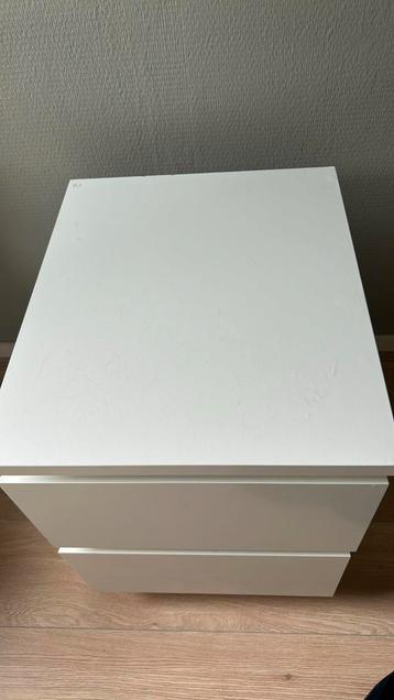 Ikea Malm nachtkast wit met 2 lades B40xD48xH55cm - afbeelding 4