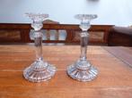 2 art deco persglazen kandelaars