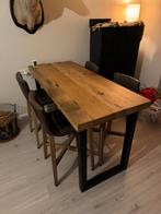 Zwaartafelen Massief oud eiken bartafel, Huis en Inrichting, Tafels | Eettafels, Ophalen, Eikenhout, 50 tot 100 cm, Zo goed als nieuw