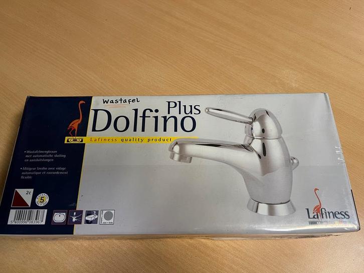 lafiness dolfino plus wastafelkraan automatische sluiting, Doe-het-zelf en Verbouw, Sanitair, Nieuw, Kraan, Chroom, Ophalen of Verzenden