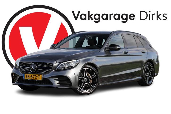 Mercedes-Benz C-klasse Estate 200 Aut9 AMG Night  Full-LE, Auto's, Mercedes-Benz, Bedrijf, Te koop, C-Klasse, ABS, Achteruitrijcamera