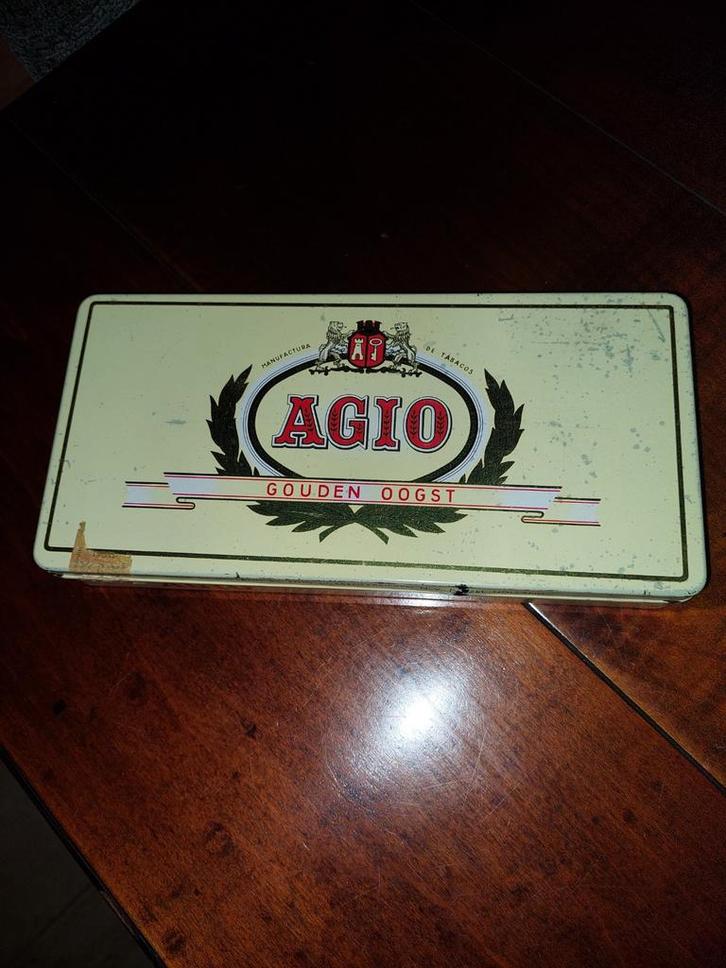 Retro Agio Sigarendoos - Goede Staat, Verzamelen, Blikken, Gebruikt, Overige, Overige merken, Ophalen of Verzenden