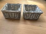 Rieten Manden Set - Vierkant, Huis en Inrichting, Woonaccessoires | Schalen en Manden, Mand, Vierkant, Ophalen of Verzenden, Zo goed als nieuw