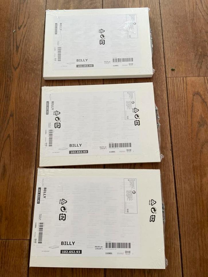 NIEUWE plankjes Billy kast Ikea, Huis en Inrichting, Kasten | Boekenkasten, Nieuw, Minder dan 50 cm, Minder dan 100 cm, 25 tot 50 cm