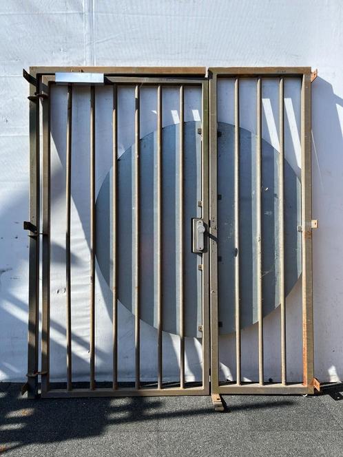 Stalen poort met stukje hekwerk 176,5x208cm, Huis en Inrichting, Woonaccessoires | Overige, Gebruikt, Ophalen