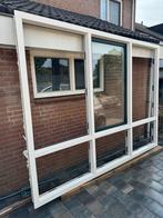 Kunststof gevelpui met draai/kiep-raam HR++, Ophalen, Gebruikt, Kunststof, Raamkozijn
