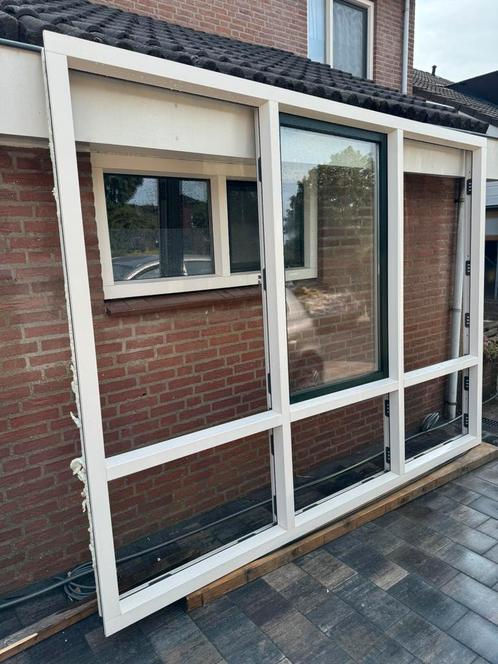 Kunststof gevelpui met draai/kiep-raam HR++, Doe-het-zelf en Verbouw, Kozijnen en Schuifpuien, Gebruikt, Raamkozijn, Kunststof