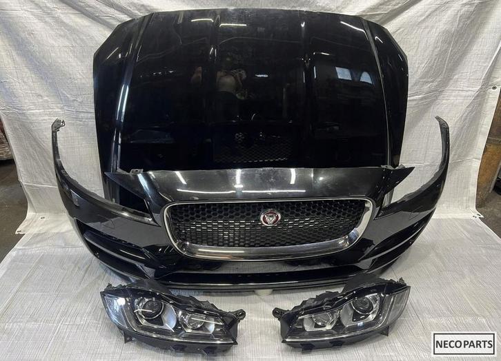 JAGUAR F-PACE COMPLETE VOORBUMPER KAP LAMPEN ALLES LEVERBAAR, Auto-onderdelen, Verlichting, Jaguar, Gebruikt, Ophalen of Verzenden