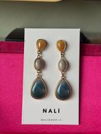 Nali kleurrijke hangende edelsteen oorbellen, Overige materialen, Hangers, Blauw, Nieuw