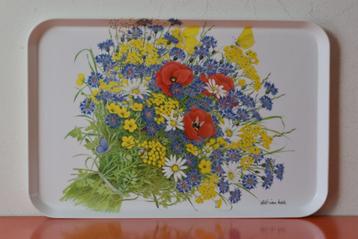 Retro vintage melamine Diet van Beek dienblad - Veldboeket beschikbaar voor biedingen