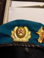 Oude Russische Baret met Emblemen, Verzamelen, Ophalen of Verzenden, Landmacht, Overige gebieden, Helm of Baret