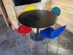 4 vintage Danerka vlinderstoelen en ronde eettafel, Ophalen, 50 tot 100 cm, Zo goed als nieuw, Vier personen
