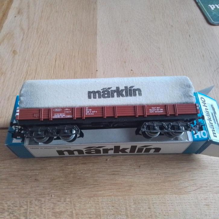 Märklin 4475 Lagebordwagen met Huif, Hobby en Vrije tijd, Modeltreinen | H0, Zo goed als nieuw, Wagon, Wisselstroom, Märklin, Analoog