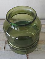 Grote dik glazen groene vaas ZGAN, Ophalen, Minder dan 50 cm, Groen, Glas