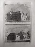 227-228 / Kasteel Oyen in Ampt tusschen Maas en Waal Gravure, Antiek en Kunst, Ophalen of Verzenden