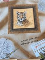 BORDUURPAKKET LANARTE TIJGER, Ophalen of Verzenden, Nieuw, Handborduren, Borduurpakket