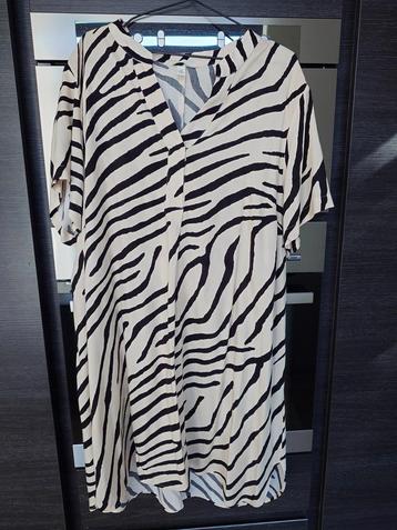 Zomerjurk/tuniek van H&M maat L crème/zwart. Weinig gedragen beschikbaar voor biedingen