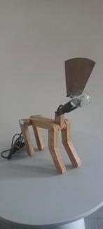Vintage retro houten lamp, Antiek en Kunst, Ophalen of Verzenden