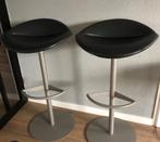 2 Design Montis Lederen Barkrukken, Gebruikt, 60 tot 90 cm, Met voetsteun, Ophalen of Verzenden