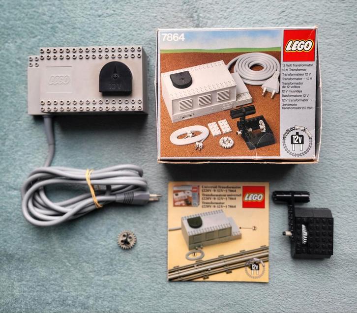 Lego trein 12 Volt grijze rails transformator (set 7864), Kinderen en Baby's, Speelgoed | Duplo en Lego, Gebruikt, Lego, Complete set