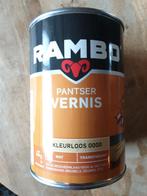 Rambo pantser vernis kleurloos 1,25 l, Overige kleuren, Ophalen of Verzenden, Zo goed als nieuw, Lak