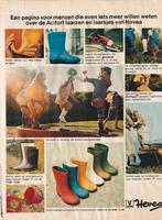 Retro reclame 1969 Hevea kinder laarzen buiten spelen, Verzamelen, Verzenden, Overige typen