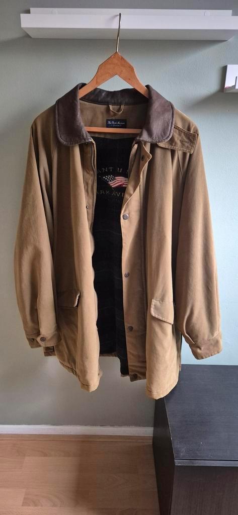 Gant Heren Jas Maat L, Kleding | Heren, Jassen | Zomer, Gedragen, Maat 52/54 (L), Bruin, Ophalen of Verzenden