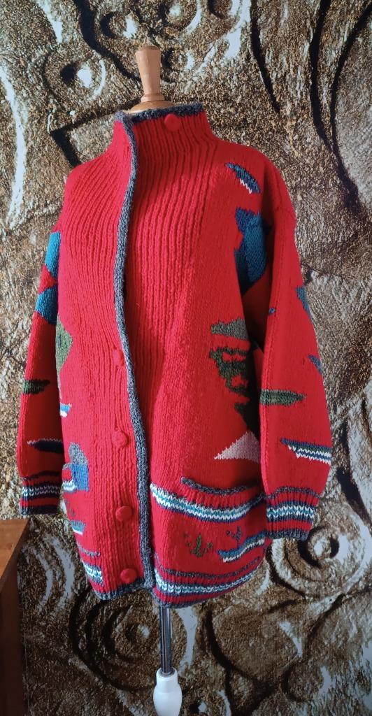💖Prachtig Lopi wollen jas/vest XL XXL, Kleding | Dames, Truien en Vesten, Zo goed als nieuw, Maat 46/48 (XL) of groter, Ophalen of Verzenden