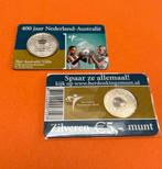 Coincard 400 jaar Australie, het Australie vijfje zilver, Ophalen of Verzenden, Koningin Beatrix, Euro's, Zilver