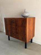 Midcentury vintage Zweeds teak ladekastje, Huis en Inrichting, Ophalen, Gebruikt, Midcentury, jaren 60, scandinavisch, retro, vintage