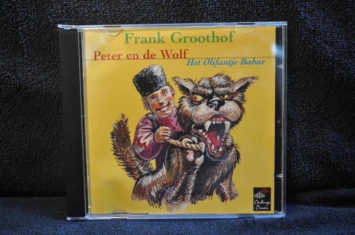 Cd "Peter en de Wolf" + "Olifantje Barbar" (Frank Groothof), Cd's en Dvd's, Cd's | Verzamelalbums, Zo goed als nieuw, Nederlandstalig