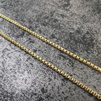 14k gouden ketting massief Venetiaanse schakel 60cm, Ophalen of Verzenden, Zo goed als nieuw, Goud