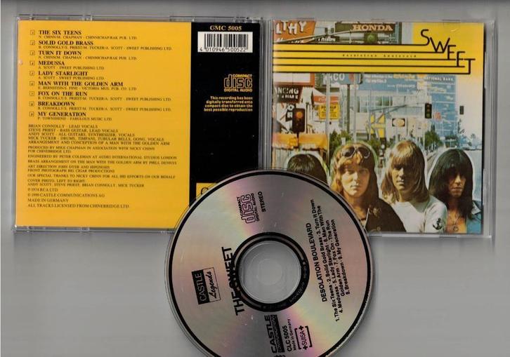 THE SWEET CD Desolation Boulevard, Cd's en Dvd's, Cd's | Pop, Gebruikt, 1980 tot 2000, Ophalen of Verzenden
