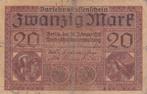 Duitse Rijk bankbiljet 20 Mark 20.2.1918 , Pick 57 gebruikt, Postzegels en Munten, Bankbiljetten | Europa | Niet-Eurobiljetten