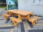 Picknicktafel 12-persoons. Douglas/lariks hout, Ophalen of Verzenden, Nieuw, Rechthoekig, Hout