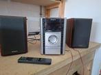 modern design sony stereo toren met boxen cd + radio mp3, Audio, Tv en Foto, Stereo-sets, Overige merken, Gebruikt, Microset, Cd-speler