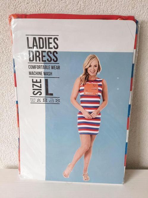 NIEUW! Oranje Mouwloze Jurk Maat L, Hobby en Vrije tijd, Feestartikelen, Nieuw, Kostuum, Oranje of Koningsdag, Ophalen of Verzenden