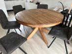 Massief houten ronde eettafel (130cm), Huis en Inrichting, Tafels | Eettafels, Ophalen, Zo goed als nieuw, Rond, 100 tot 150 cm