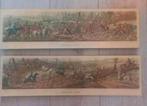 2 antieke prenten op hout van de Jacht, Ophalen of Verzenden, Voor 1940, Zo goed als nieuw