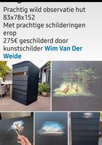 Wildobservatiehut zwart geschilderd, Ophalen of Verzenden, Zo goed als nieuw