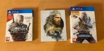 The witcher wild 3 hunt + steelbook + expansion pack beschikbaar voor biedingen