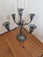 Tinnen Kandelaar voor 5 Kaarsen, Antiek en Kunst, Antiek | Tin, Ophalen of Verzenden