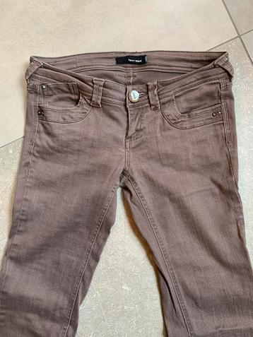 Taupe kleur skinny jeans maat 34/36 nieuw! beschikbaar voor biedingen