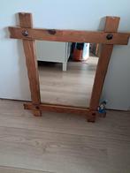 Spiegel met houten lijst, Ophalen, Rechthoekig, Minder dan 100 cm