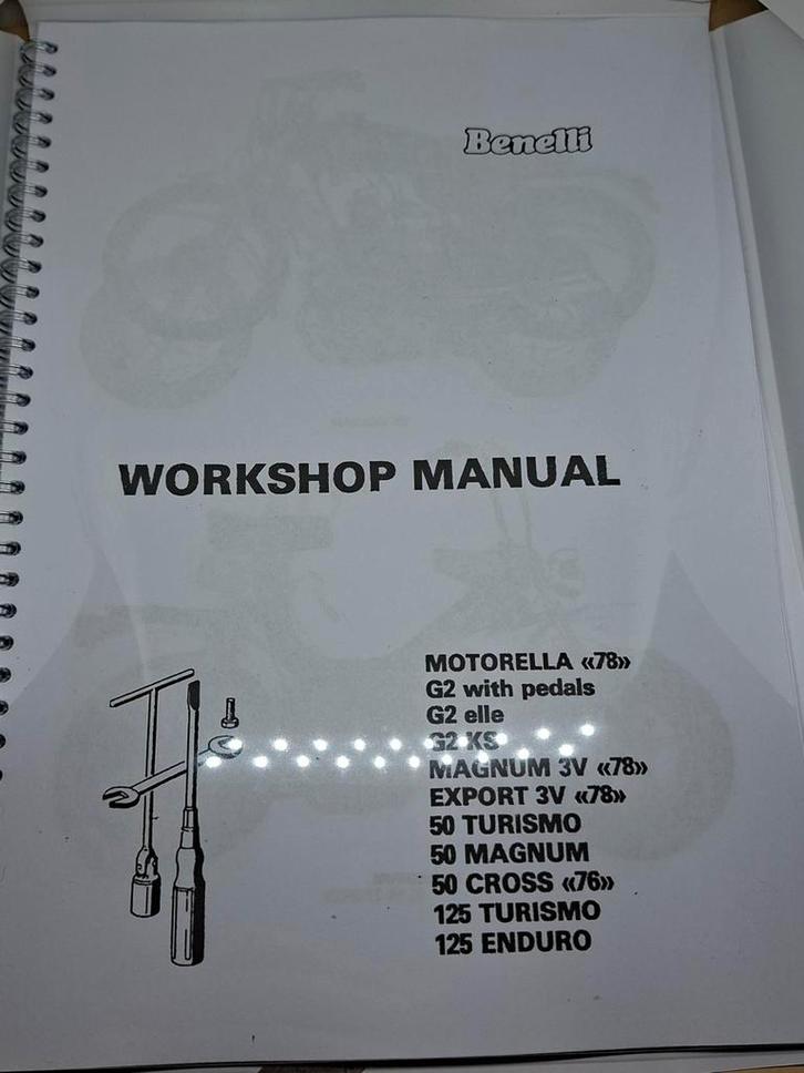 Workshop Manual Benelli / MotoBi / Moto Guzzi 50 - 125cc, Fietsen en Brommers, Handleidingen en Instructieboekjes, Nieuw, Ophalen of Verzenden