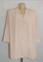 Lichtbeige haute couture twinset van Edgar Vos, Kleding | Dames, Verzenden, Zo goed als nieuw, Maat 42/44 (L), Beige