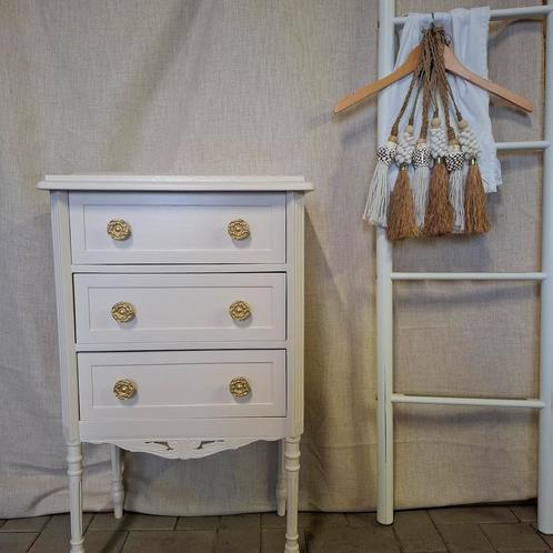 Vintage nachtkastje met marmeren blad, Huis en Inrichting, Kasten | Ladekasten, Zo goed als nieuw, Minder dan 100 cm, 50 tot 100 cm